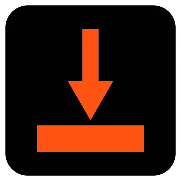Sposta l'icona vettoriale quadrata piatta inferiore — Vettoriale Stock