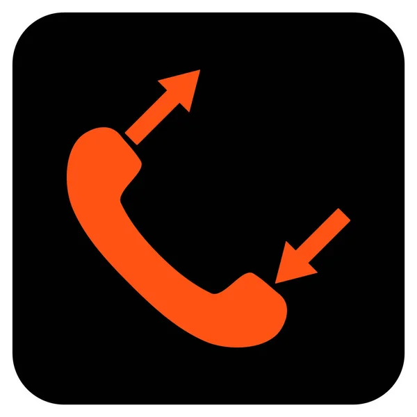 Teléfono hablando plana cuadrada Vector icono — Vector de stock