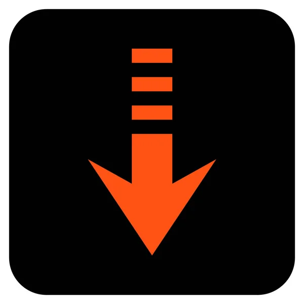 Enviar abajo plano cuadrado Vector icono — Vector de stock