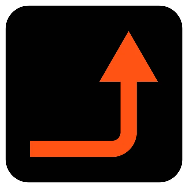 Gire hacia adelante plana cuadrada Vector icono — Vector de stock