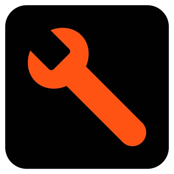 Wrench Flat Squared Vector Icon — Stock Vector