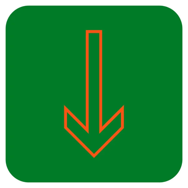 Flèche vers le bas carré vectoriel Icône — Image vectorielle