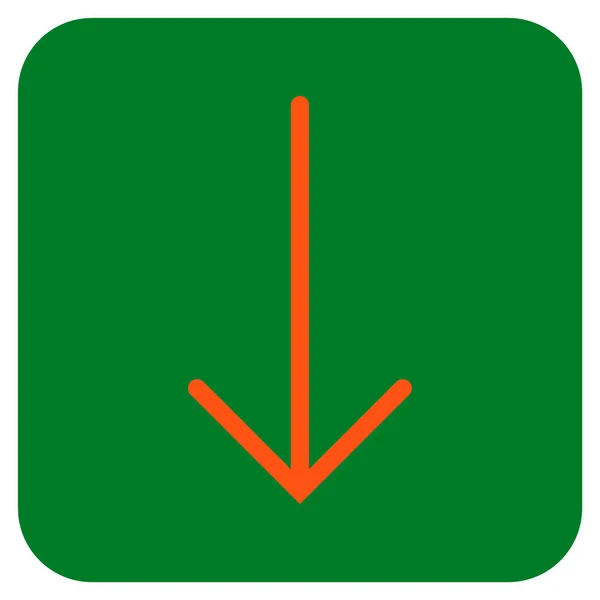 Šipka dolů s plochou na druhou vektorové ikony — Stockový vektor