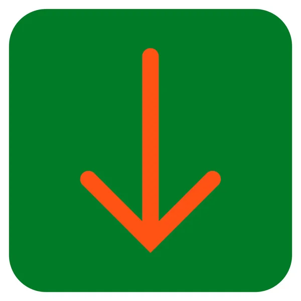 Arrow Down Flat Squared Vector Icon — Stock Vector