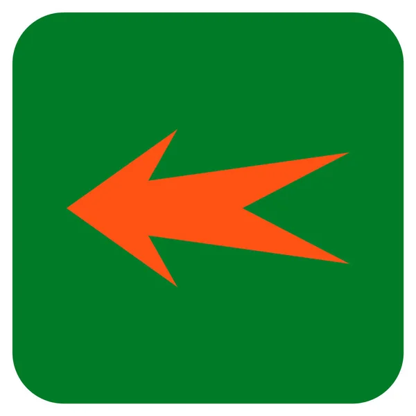 Seta esquerda plana vetor quadrado ícone — Vetor de Stock