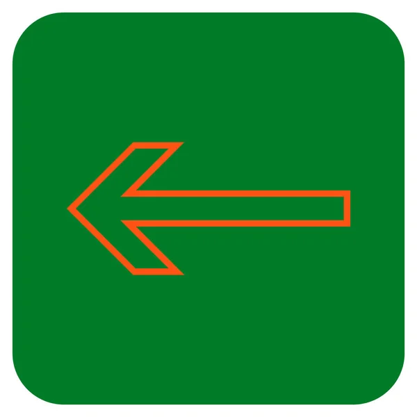 Freccia sinistra piatto quadrato icona vettoriale — Vettoriale Stock