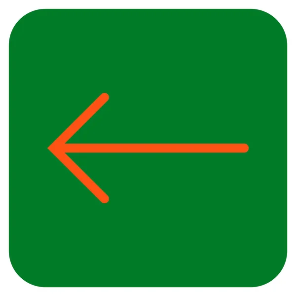 Pfeil links flaches rechteckiges Vektorsymbol — Stockvektor