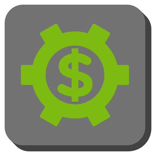 Configurações Financeiras Rounded Square Vector Icon — Vetor de Stock