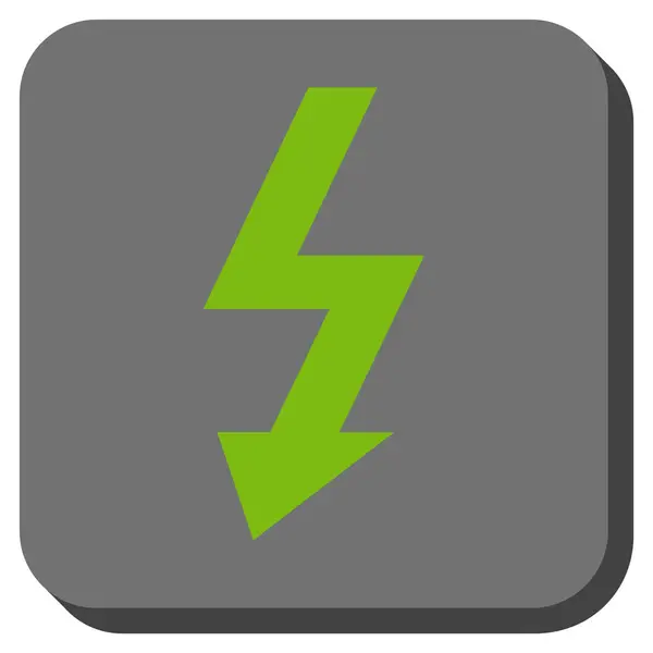 High Voltage zaokrąglony kwadrat wektor ikona — Wektor stockowy