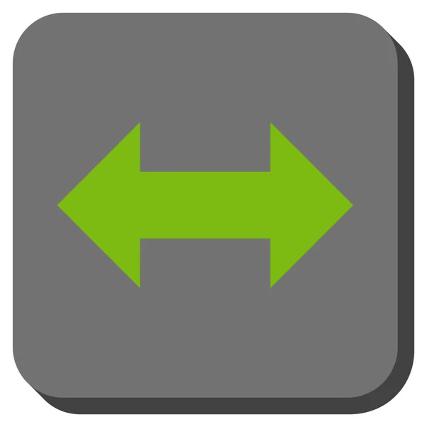 Icona vettoriale quadrata arrotondata delle frecce di scambio orizzontali — Vettoriale Stock