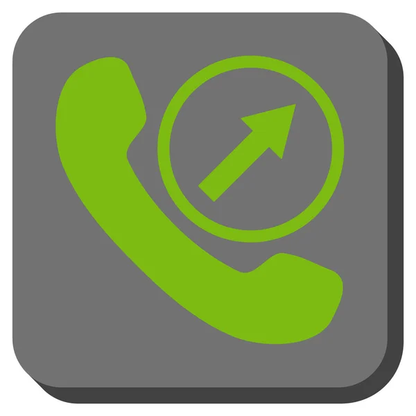 Outgoing Call Rounded Square Vector Icon — Stock Vector