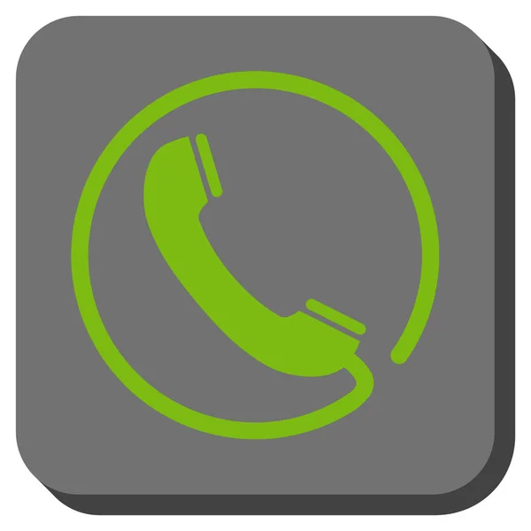 Telefon gerundetes quadratisches Vektorsymbol — Stockvektor