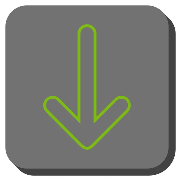 Flecha redondeada hacia abajo Vector cuadrado redondeado icono — Vector de stock