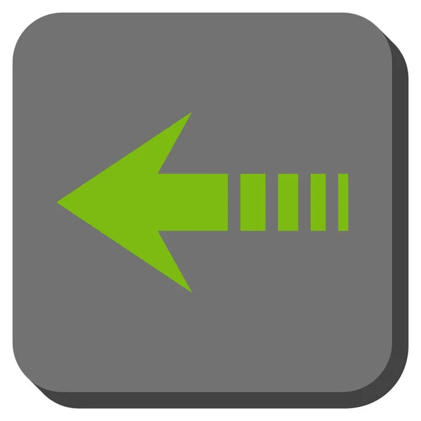 Envoyer icône vectorielle carrée arrondie à gauche — Image vectorielle