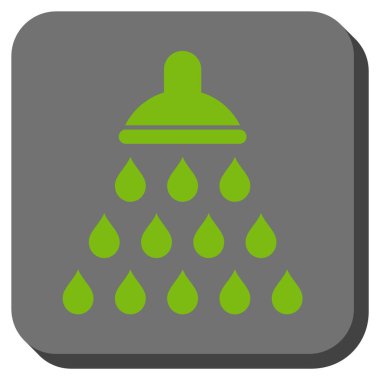 Duş yuvarlatılmış kare vektör simgesi