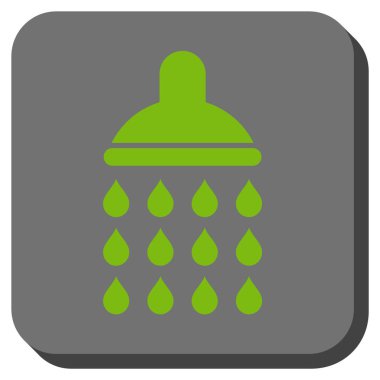 Duş yuvarlatılmış kare vektör simgesi