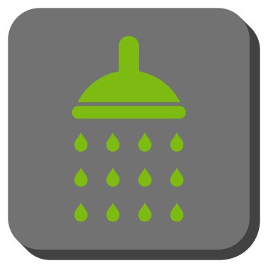 Duş yuvarlatılmış kare vektör simgesi