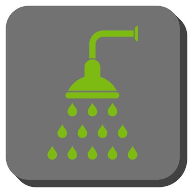 Duş yuvarlatılmış kare vektör simgesi