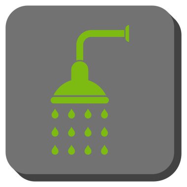 Duş yuvarlatılmış kare vektör simgesi