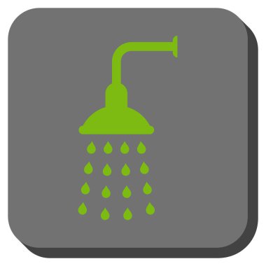 Duş yuvarlatılmış kare vektör simgesi