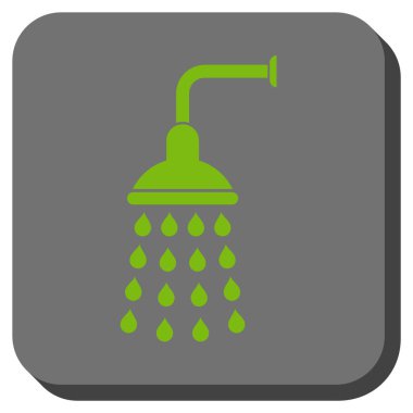 Duş yuvarlatılmış kare vektör simgesi