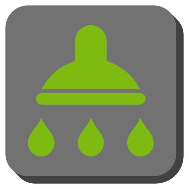 Duş yuvarlatılmış kare vektör simgesi