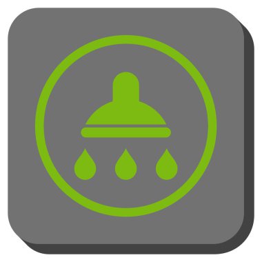 Duş yuvarlatılmış kare vektör simgesi