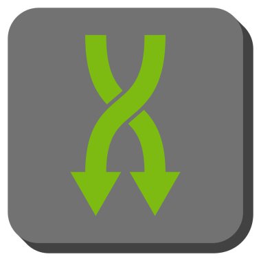 Yuvarlatılmış Kare vektör simgesi aşağı okları shuffle