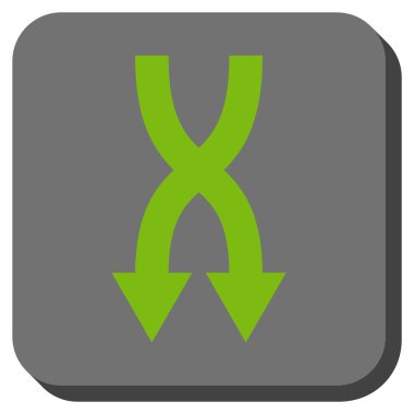 Yuvarlatılmış Kare vektör simgesi aşağı okları shuffle