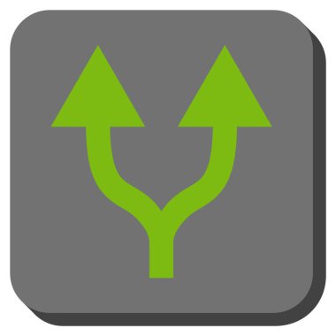 Yuvarlatılmış Kare vektör simge yukarı okları bölme