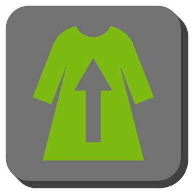 Kadın elbise yuvarlatılmış kare vektör simge al