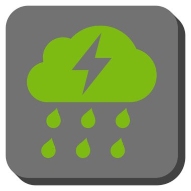 Fırtına yuvarlatılmış kare vektör simgesi