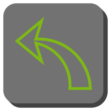 Yuvarlatılmış Kare vektör simgesi geri al