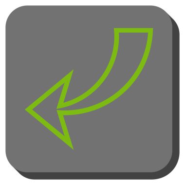 Yuvarlatılmış Kare vektör simgesi geri al