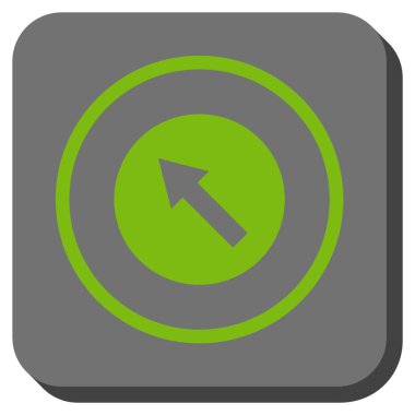 Yuvarlak yukarı-sol ok yuvarlak kare vektör simgesi