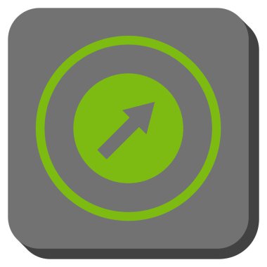 Yukarı sağ yuvarlak ok yuvarlatılmış kare vektör simgesi