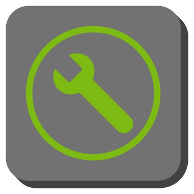 İngiliz anahtarı yuvarlatılmış kare vektör simgesi