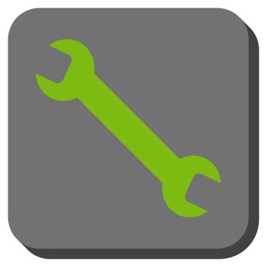 İngiliz anahtarı yuvarlatılmış kare vektör simgesi