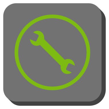 İngiliz anahtarı yuvarlatılmış kare vektör simgesi