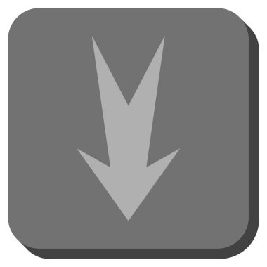 Yuvarlatılmış Kare vektör simgesi aşağı ok