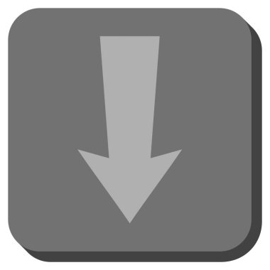 Yuvarlatılmış Kare vektör simgesi aşağı ok