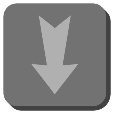 Yuvarlatılmış Kare vektör simgesi aşağı ok