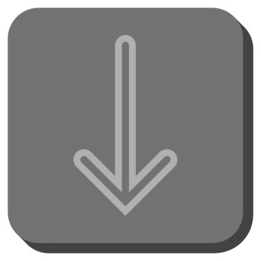 Yuvarlatılmış Kare vektör simgesi aşağı ok