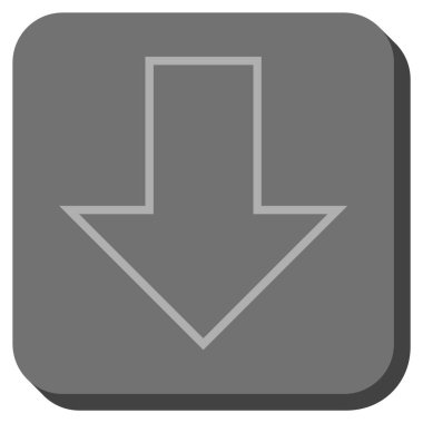 Yuvarlatılmış Kare vektör simgesi aşağı ok