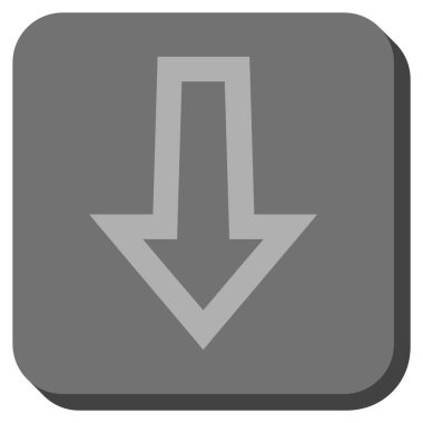 Yuvarlatılmış Kare vektör simgesi aşağı ok