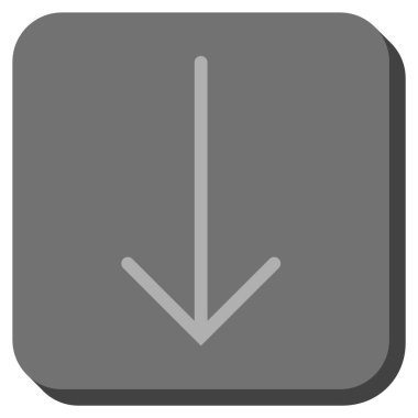 Yuvarlatılmış Kare vektör simgesi aşağı ok