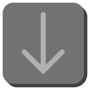 Yuvarlatılmış Kare vektör simgesi aşağı ok