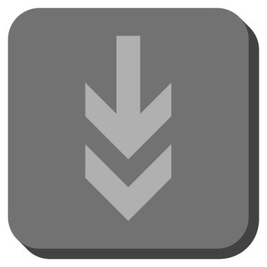 Yuvarlatılmış Kare vektör simgesi aşağı ok