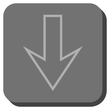 Yuvarlatılmış Kare vektör simgesi aşağı ok