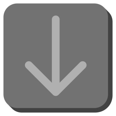 Yuvarlatılmış Kare vektör simgesi aşağı ok